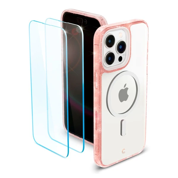 Прозорий чохол Spigen Cyrill Shine Mag MagSafe Glitter Rose для iPhone 14 Pro Max в Чернівцях