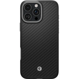 Черно-серебряный чехол Spigen Enzo Aramid Mag MagSafeдля iPhone 16 Pro - Фото 3