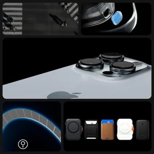 Черно-серебряный чехол Spigen Enzo Aramid Mag MagSafeдля iPhone 16 Pro - Фото 13