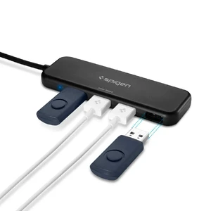 Ультратонкий 4-портовий концентратор Spigen Essential F101 USB 3.0 Hub - Фото 3