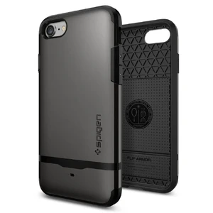 Чехол Spigen Flip Armor Gunmetal для iPhone SE 3 | SE 2 | 8 | 7 - Фото 3