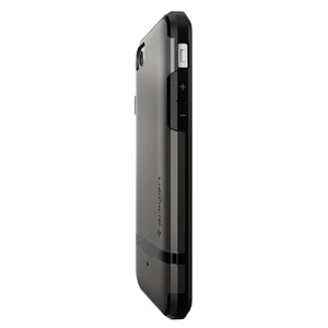 Чехол Spigen Flip Armor Gunmetal для iPhone SE 3 | SE 2 | 8 | 7 - Фото 6