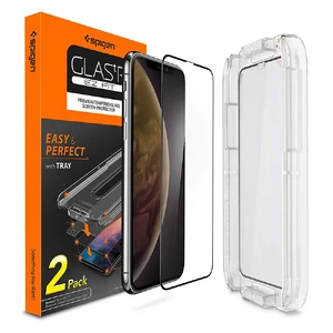 Защитное стекло Spigen GLAS.tR EZ FIT Edge to Edge для iPhone 11 | XR (2 стекла + рамка для поклейки)