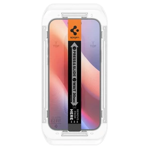 Прозрачное защитное стекло с аппликатором Spigen Glas.tr EZ Fit для iPhone 16 Pro - Фото 8