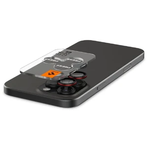 Черно-красное стекло на камеру Spigen Glas.tR Ez Fit Optik Pro для iPhone 16 Pro Max - Фото 3