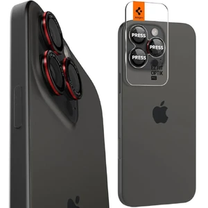 Черно-красное стекло на камеру Spigen Glas.tR Ez Fit Optik Pro для iPhone 16 Pro Max - Фото 11