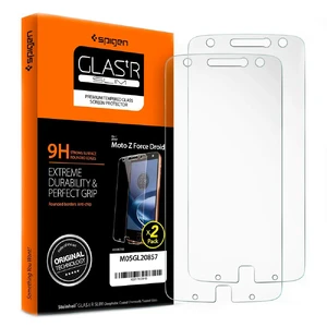 Защитное стекло Spigen GLAS.tR SLIM для Motorola Moto Z Force (2 стекла)  - Фото 1
