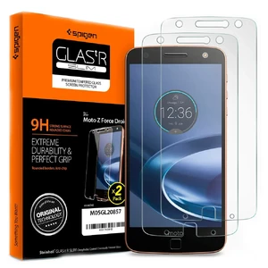 Защитное стекло Spigen GLAS.tR SLIM для Motorola Moto Z Force (2 стекла) - Фото 2