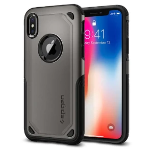 Чохол Spigen Hybrid Armor Gunmetal для iPhone X | XS 057CS22350 - Фото 1