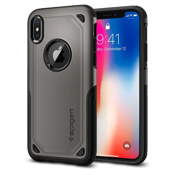 Чехол Spigen Hybrid Armor Gunmetal для iPhone X | XS в Тернополе