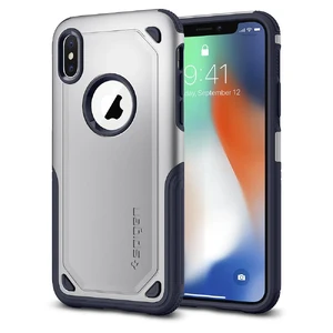 Чехол Spigen Hybrid Armor Satin Silver для iPhone X | XS 057CS22352 - Фото 1