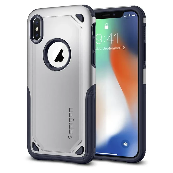 Чохол Spigen Hybrid Armor Satin Silver для iPhone X | XS у Миколаєві