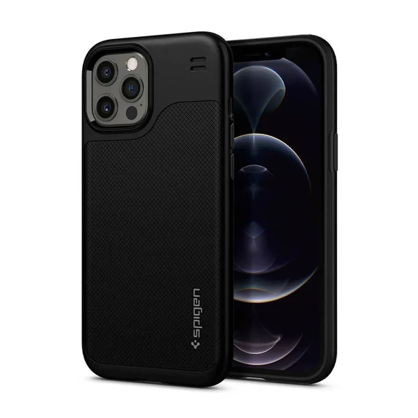 Чорний силіконовий чохол Spigen Hybrid NX для iPhone 12 Pro Max в Ужгороді