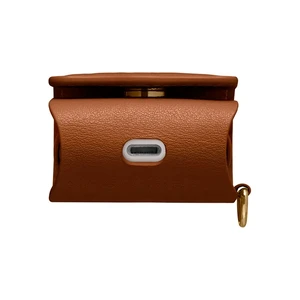 Кожаный чехол с карабином Spigen La Manon Leather Brown для Apple AirPods - Фото 2