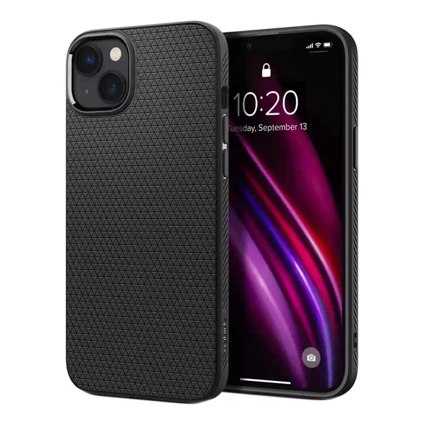 Силіконовий чохол Spigen Liquid Air для iPhone 14 Plus Matte Black