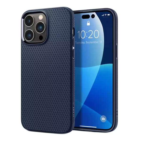 Силіконовий чохол Spigen Liquid Air для iPhone 14 Pro Navy Blue у Житомирі