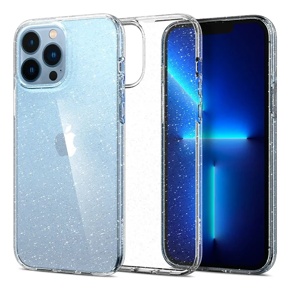 Прозрачный защитный чехол Spigen Liquid Crystal Glitter Crystal Quartz для iPhone 13 Pro Max