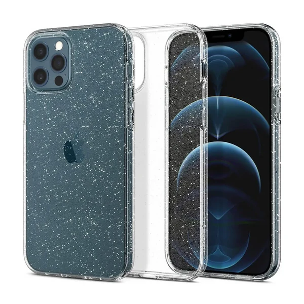 Силіконовий чохол Spigen Liquid Crystal Glitter Crystal Quartz для iPhone 12 Pro Max в Ужгороді