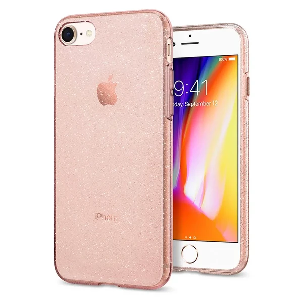 Чохол Spigen Liquid Crystal Glitter Rose Quartz для iPhone SE 3 | SE 2 | 8 | 7 в Чернівцях
