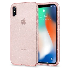 Чохол Spigen Liquid Crystal Glitter Rose Quartz для iPhone X | XS - Фото 2
