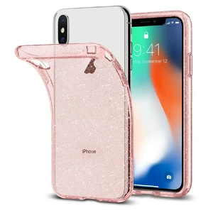 Чохол Spigen Liquid Crystal Glitter Rose Quartz для iPhone X | XS - Фото 3