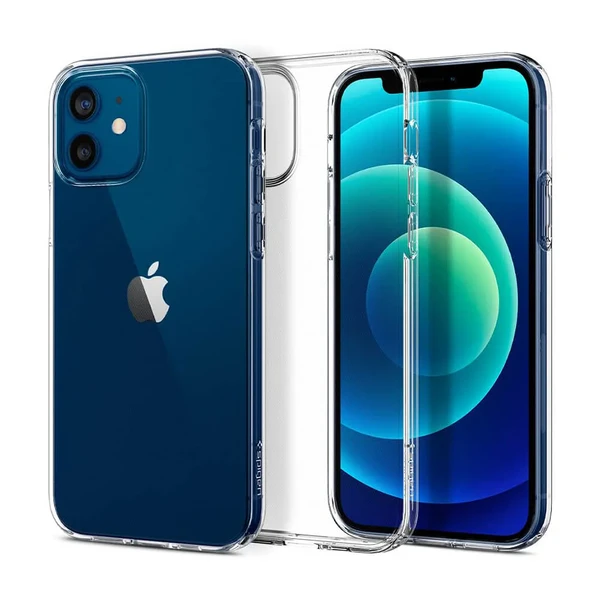 Прозорий силіконовий чохол Spigen Liquid Crystal для iPhone 12 mini