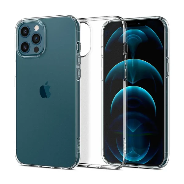 Прозорий силіконовий чохол Spigen Liquid Crystal для iPhone 12 Pro Max в Ужгороді