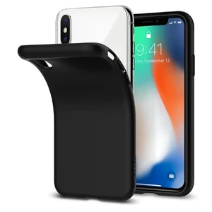 Чохол Spigen Liquid Crystal Matte Black для iPhone X | XS - Фото 6