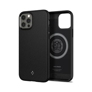 Пластиковый черный чехол Spigen Mag Armor Magsafe для iPhone 12 Pro Max - Фото 2