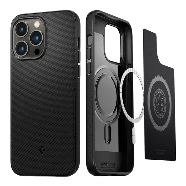Силиконовый чехол Spigen Mag Armor with MagSafe Matte Black для iPhone 14 Pro Max в Черкассах