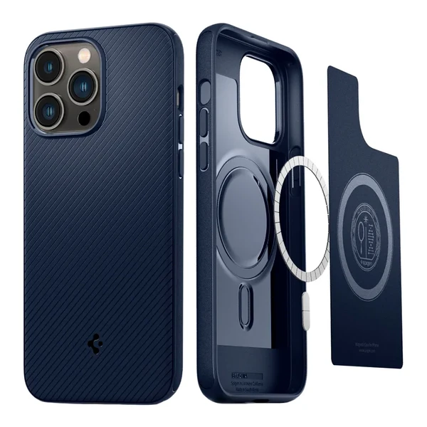 Силиконовый чехол Spigen Mag Armor with MagSafe Navy Blue для iPhone 14 Pro Max в Черкассах