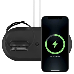 Держатель Spigen Mag Fit Duo для зарядки MagSafe | Apple Watch Magnetic Charger - Фото 4