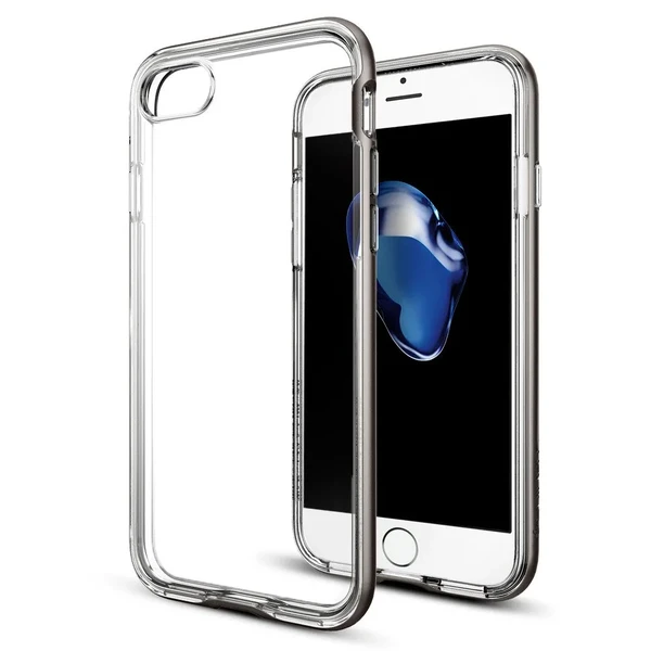 Чохол Spigen Neo Hybrid Crystal Gunmetal для iPhone SE 3 | SE 2 | 8 | 7 в Запоріжжі