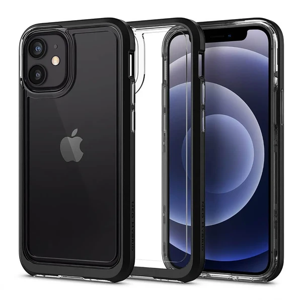 Захисний чохол Spigen Neo Hybrid Crystal Black для iPhone 12 | 12 Pro