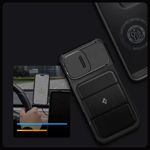 Черный чехол Spigen Optik Armor Mag MagSafe для iPhone 16 Pro - Фото 14