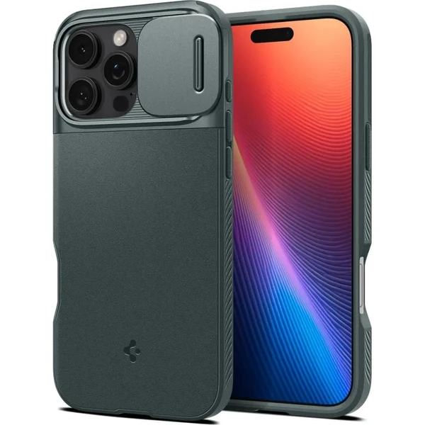 Зеленый защитный чехол Spigen Optik Armor Mag для iPhone 16 Pro Max в Черкассах