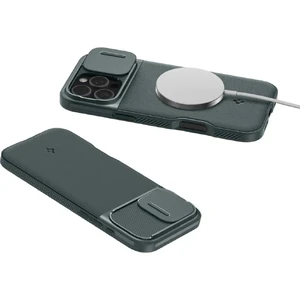 Зеленый защитный чехол Spigen Optik Armor Mag для iPhone 16 Pro Max - Фото 3