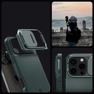 Зеленый защитный чехол Spigen Optik Armor Mag для iPhone 16 Pro Max - Фото 14