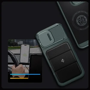 Зеленый защитный чехол Spigen Optik Armor Mag для iPhone 16 Pro Max - Фото 15