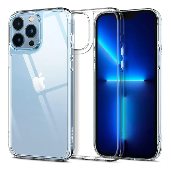 Скляний чохол Spigen Quartz Hybrid Crystal Clear для iPhone 13 Pro Max в Сумах