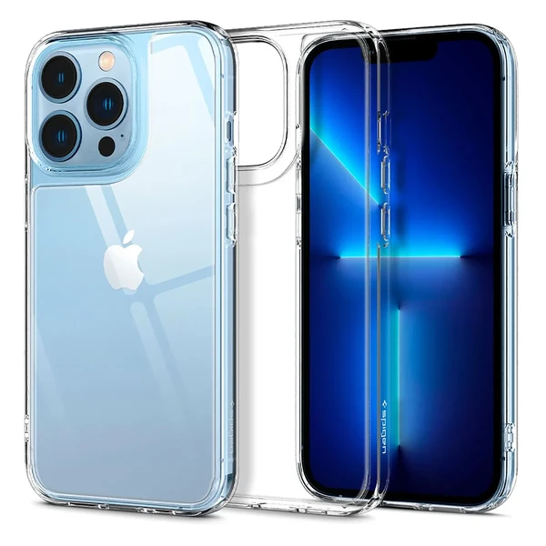 Стеклянный чехол Spigen Quartz Hybrid Crystal Clear для iPhone 13 Pro в Сумах