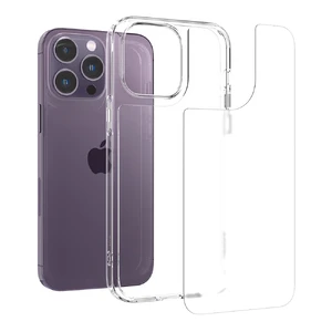 Стеклянный чехол Spigen Case Quartz Hybrid Crystal Clear для iPhone 14 Pro - Фото 2