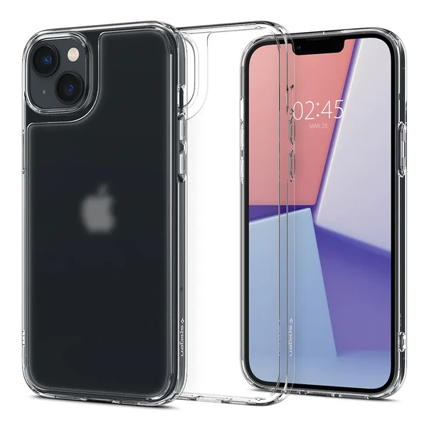 Стеклянный чехол Spigen Case Quartz Hybrid Crystal Clear для iPhone 14 Plus в Сумах