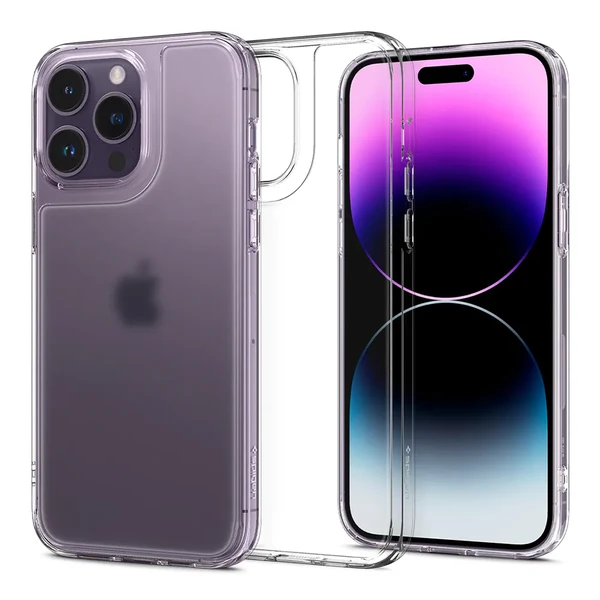 Скляний чохол Spigen Case Quartz Hybrid Crystal Clear для iPhone 14 Pro