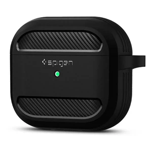 Противоударный чехол с карабином Spigen Rugged Armor Matte Black для AirPods 3 - Фото 7