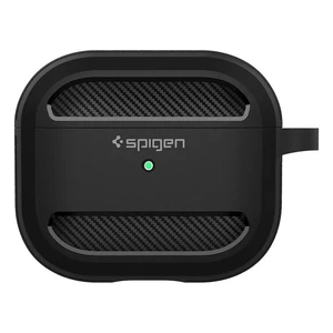 Противоударный чехол с карабином Spigen Rugged Armor Matte Black для AirPods 3 - Фото 2