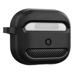 Противоударный чехол с карабином Spigen Rugged Armor Matte Black для AirPods 3 - Фото 4