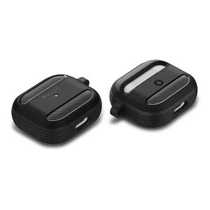 Противоударный чехол с карабином Spigen Rugged Armor Matte Black для AirPods 3 - Фото 5