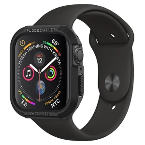 Противоударный чехол Spigen Rugged Armor Black для Apple Watch 44mm SE 2 | SE | 6 | 5 | 4