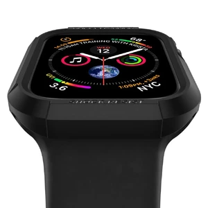 Протиударний чохол Spigen Rugged Armor Black для Apple Watch 44mm SE 2 | SE | 6 | 5 | 4 - Фото 5
